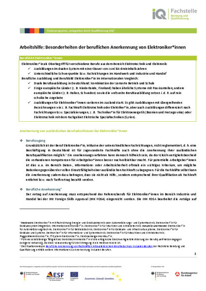 Qualifizierung Zur Anerkennung Als Pädagogische Fachkraft Bayern Neue Arbeitshilfe der IQ Fachstelle Anerkennung und Qualifizierung