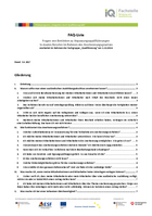 FAQ-Liste zu Fragen von Betrieben zu Anpassungsqualifizierungen in dualen Berufen im Rahmen des Anerkennungsgesetzes